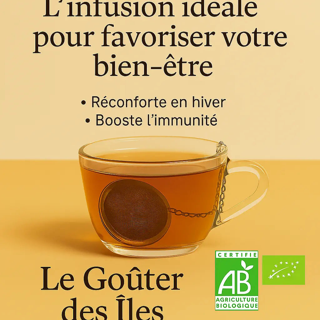 Moment de bien-être autour de l’infusion bio Le Goûter des Îles