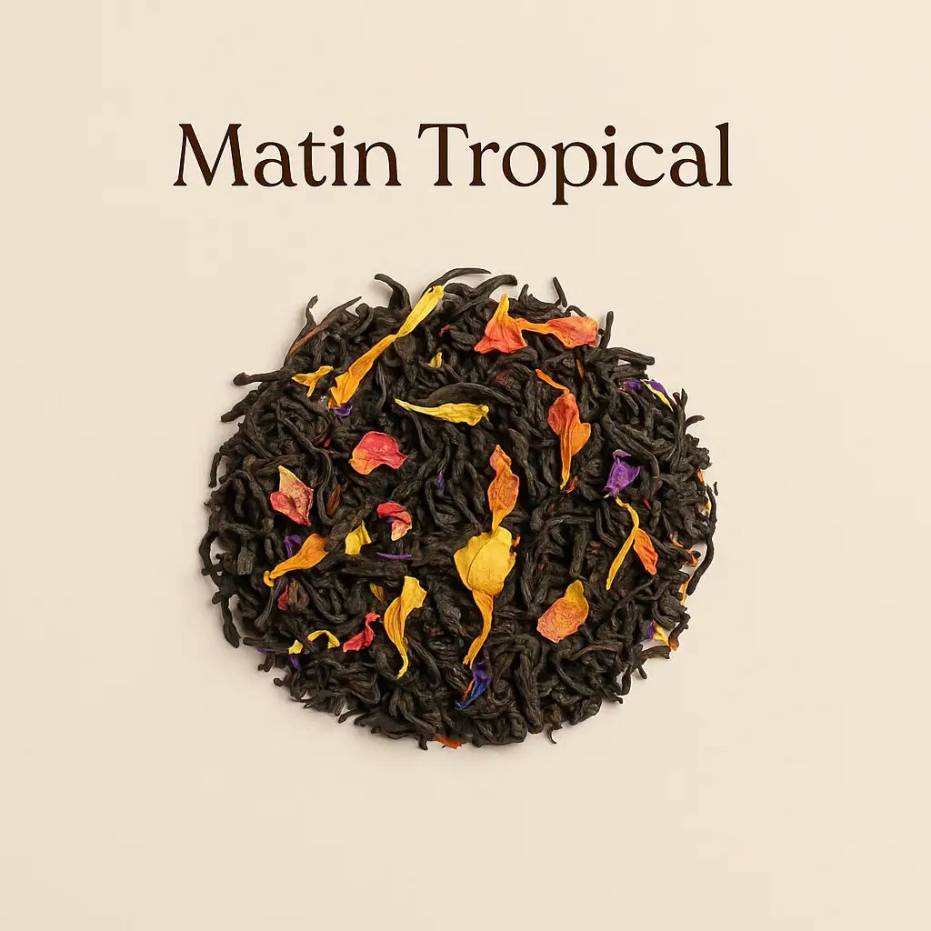 Thé noir Matin Tropical en vrac – goyave et fruit de la passion