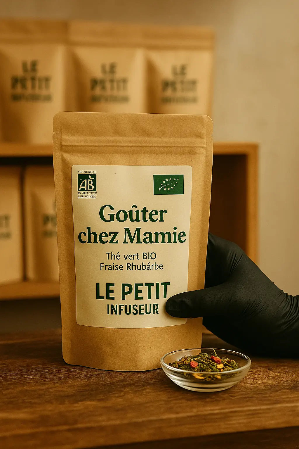 Atelier artisanal Le Petit Infuseur – préparation manuelle des sachets de thé