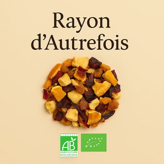 Infusion bio Rayon d’Autrefois – fruits en vrac mangue, orange et passion