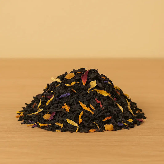 Thé noir parfumé bio Rayon d’Aube – fruits exotiques et fleurs en vrac