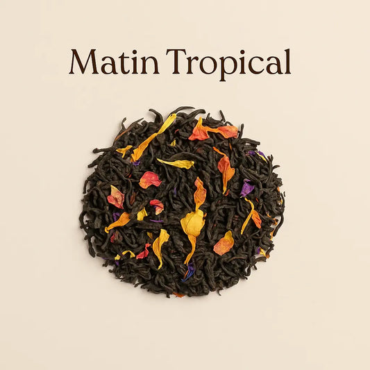Thé noir Matin Tropical en vrac – goyave et fruit de la passion